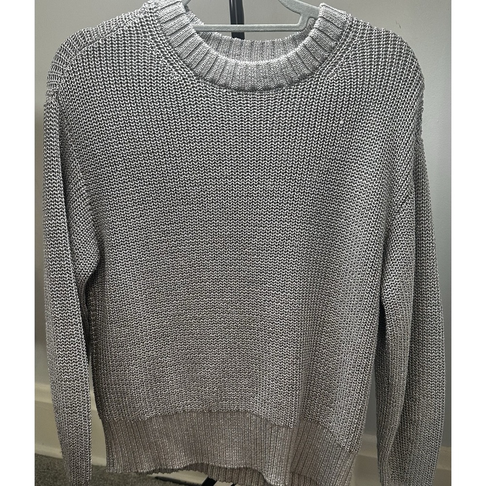 LOFT Shimmer Knit Classic Crewneck Pullover Sweater XS